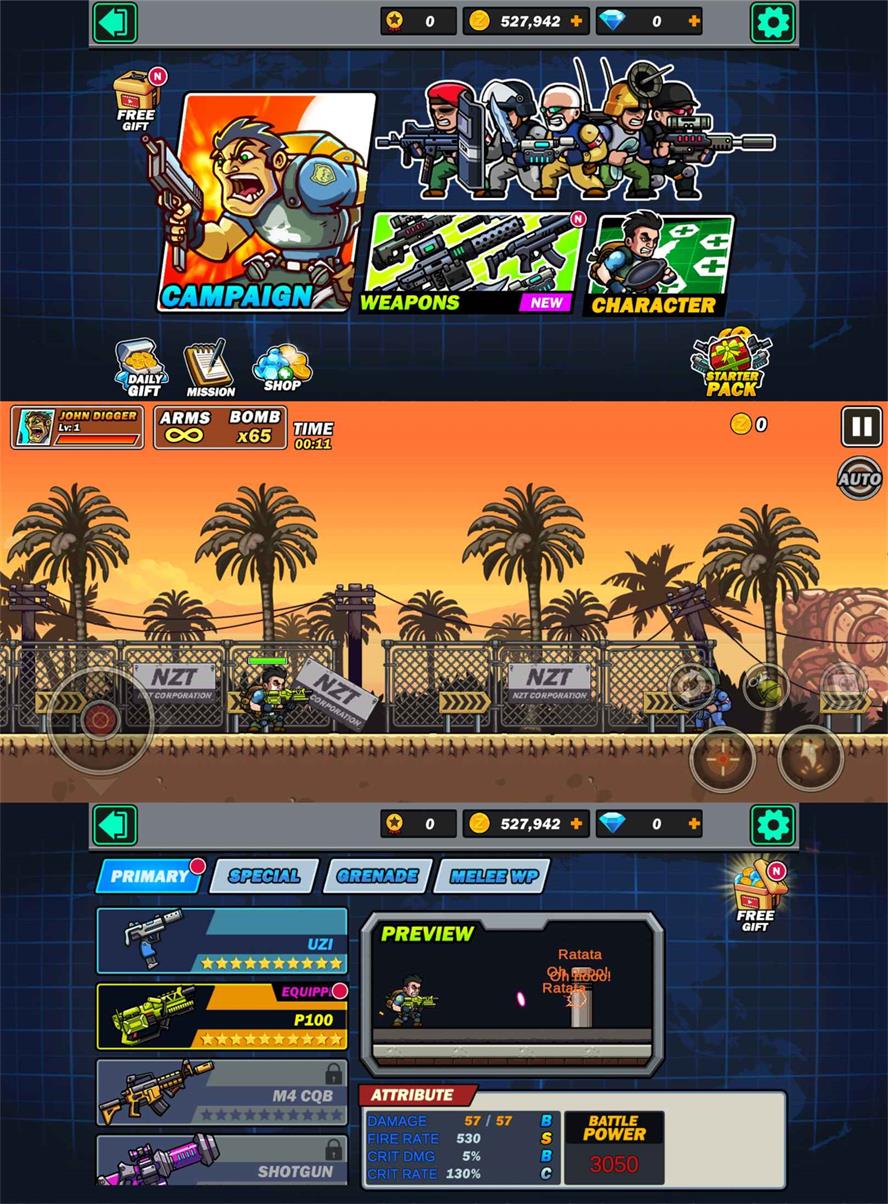 动作闯关射击游戏 合金射手-铁虎资源网