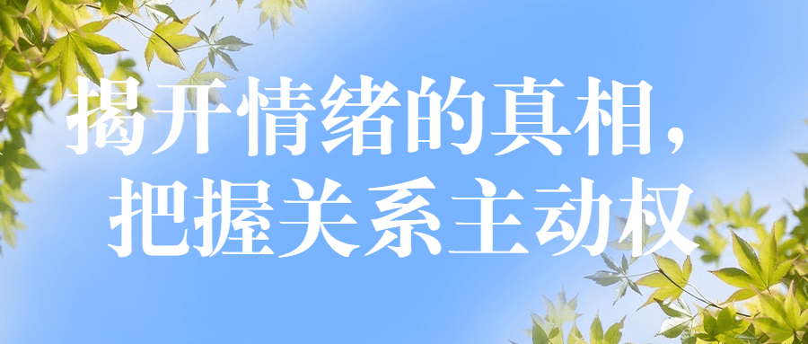 揭开情绪的真相,把握关系主动权