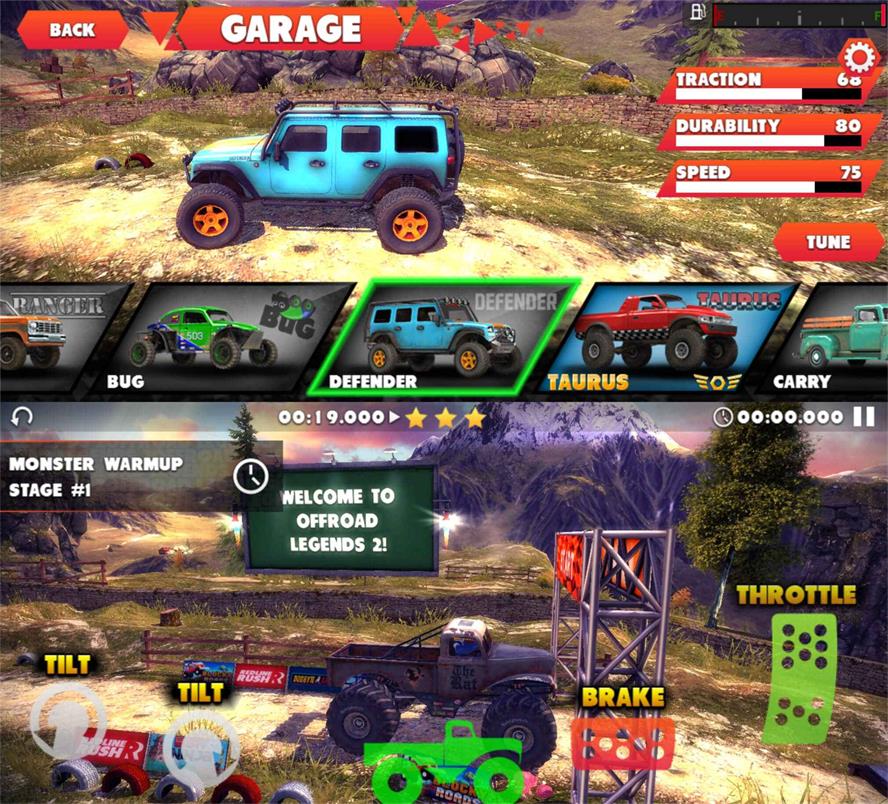 赛车闯关游戏 越野传奇2-铁虎资源网